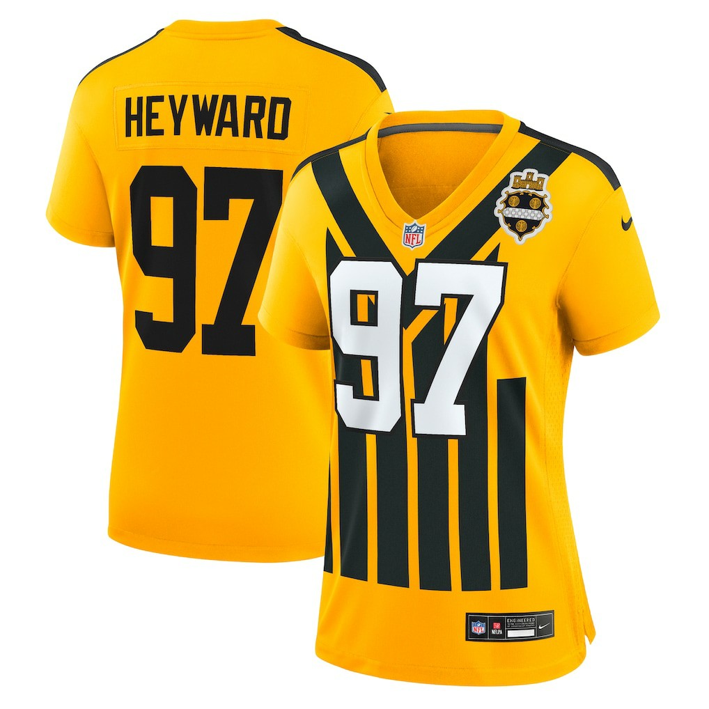 Cameron Heyward  Women's Alternate 1933 Throwback Game Jersey - Pittsburgh Steelers