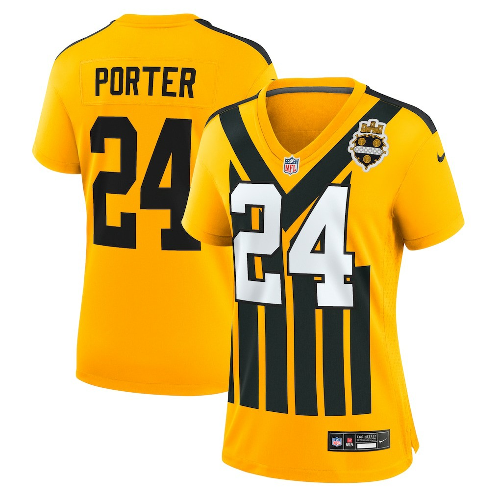 Joey Porter Jr.  Women's Alternate 1933 Throwback Game Jersey - Pittsburgh Steelers