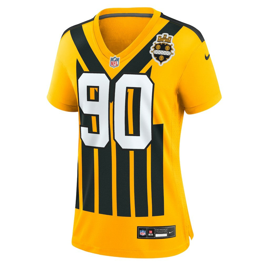 T.J. Watt  Women's Alternate 1933 Throwback Game Jersey - Pittsburgh Steelers