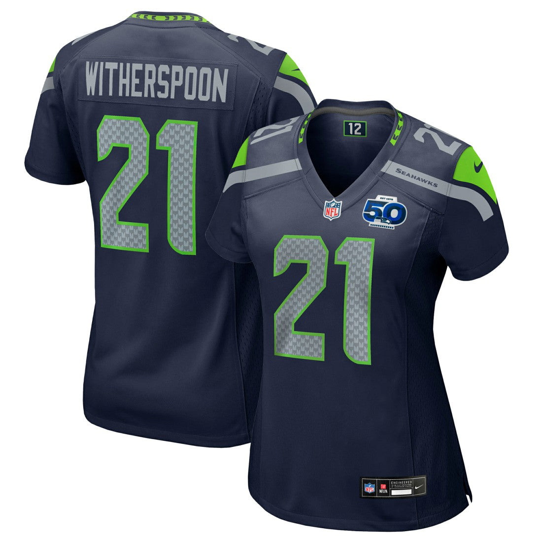 Devon Witherspoon  Women's Team 50th Season Game Jersey - Seattle Seahawks