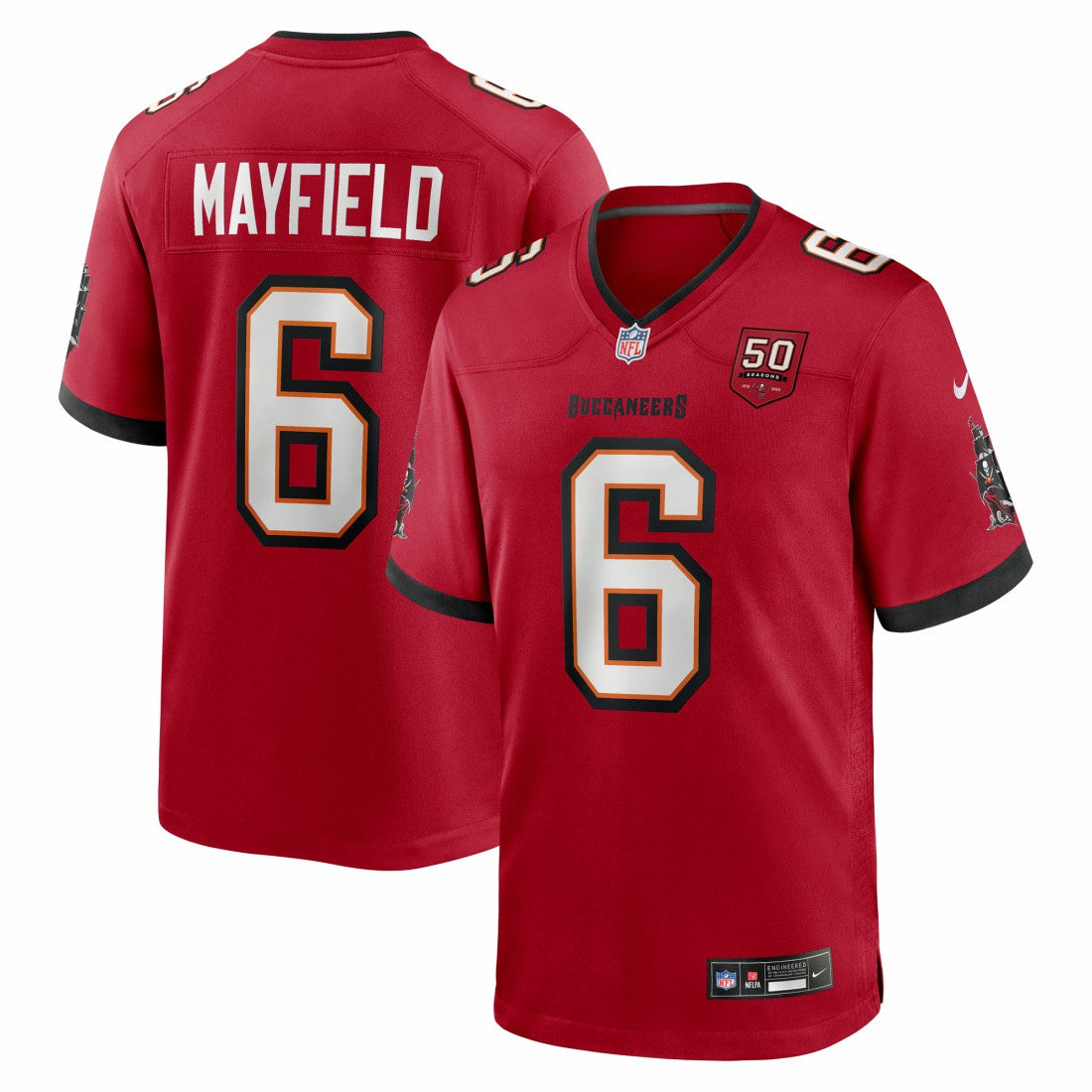Baker Mayfield  50th Season Team Game Jersey - Tampa Bay Buccaneers