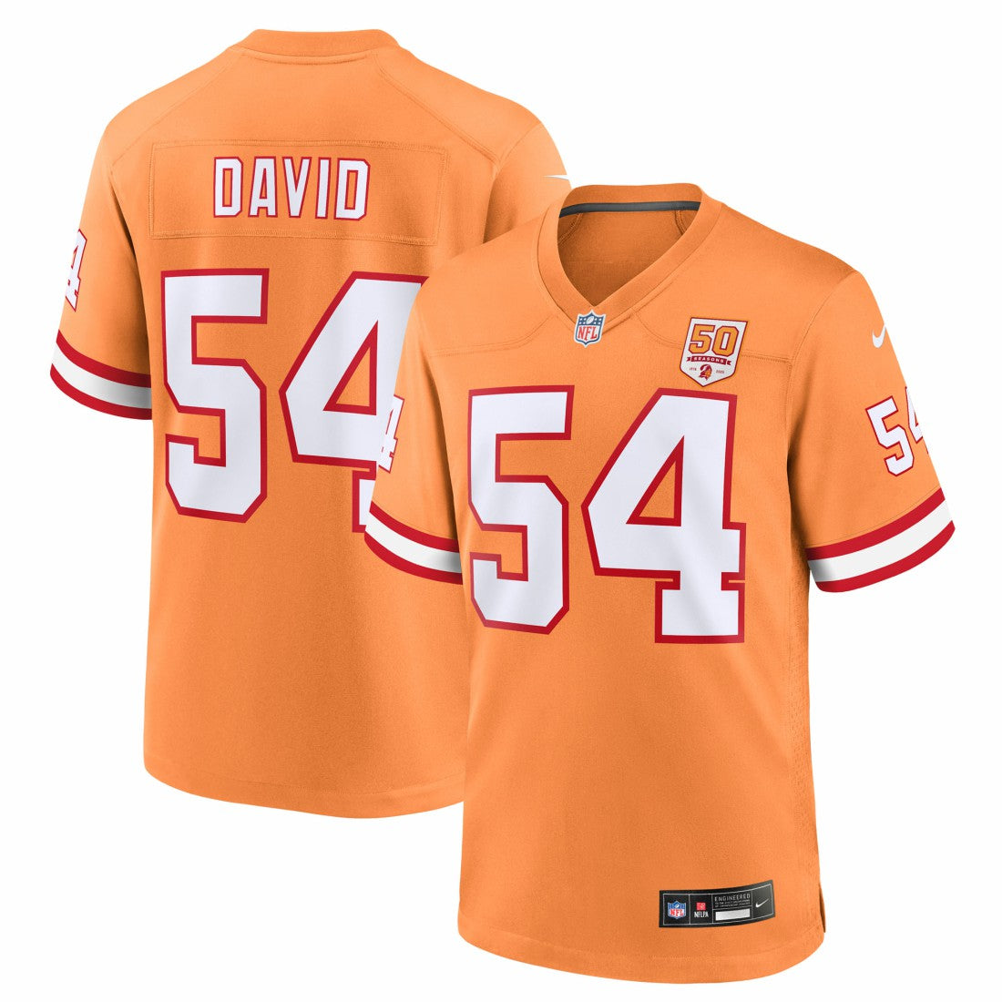 Lavonte David  50th Season Game Jersey - Tampa Bay Buccaneers