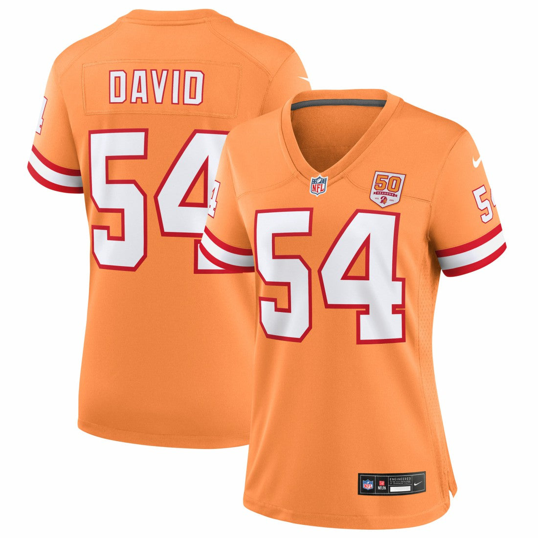 Lavonte David  Women's 50th Season Game Jersey - Tampa Bay Buccaneers