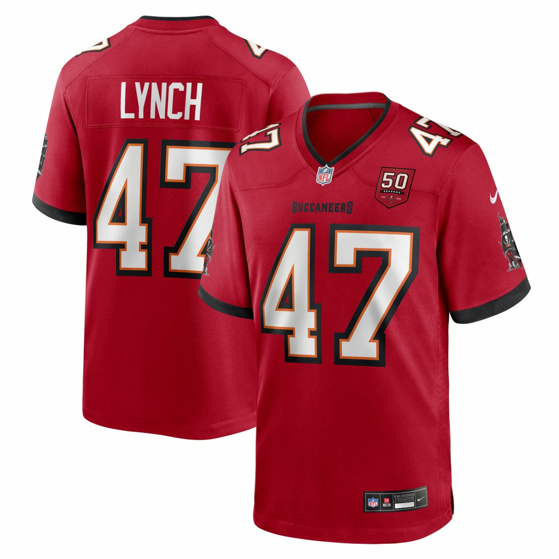 John Lynch  50th Anniversary Team Game Jersey - Tampa Bay Buccaneers