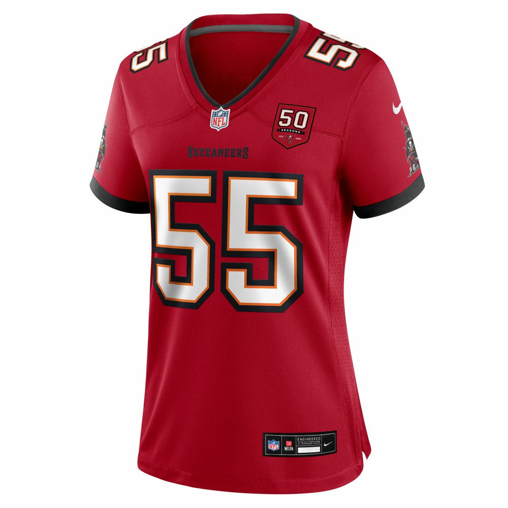 Derrick Brooks  Women's 50th Anniversary Team Game Jersey - Tampa Bay Buccaneers