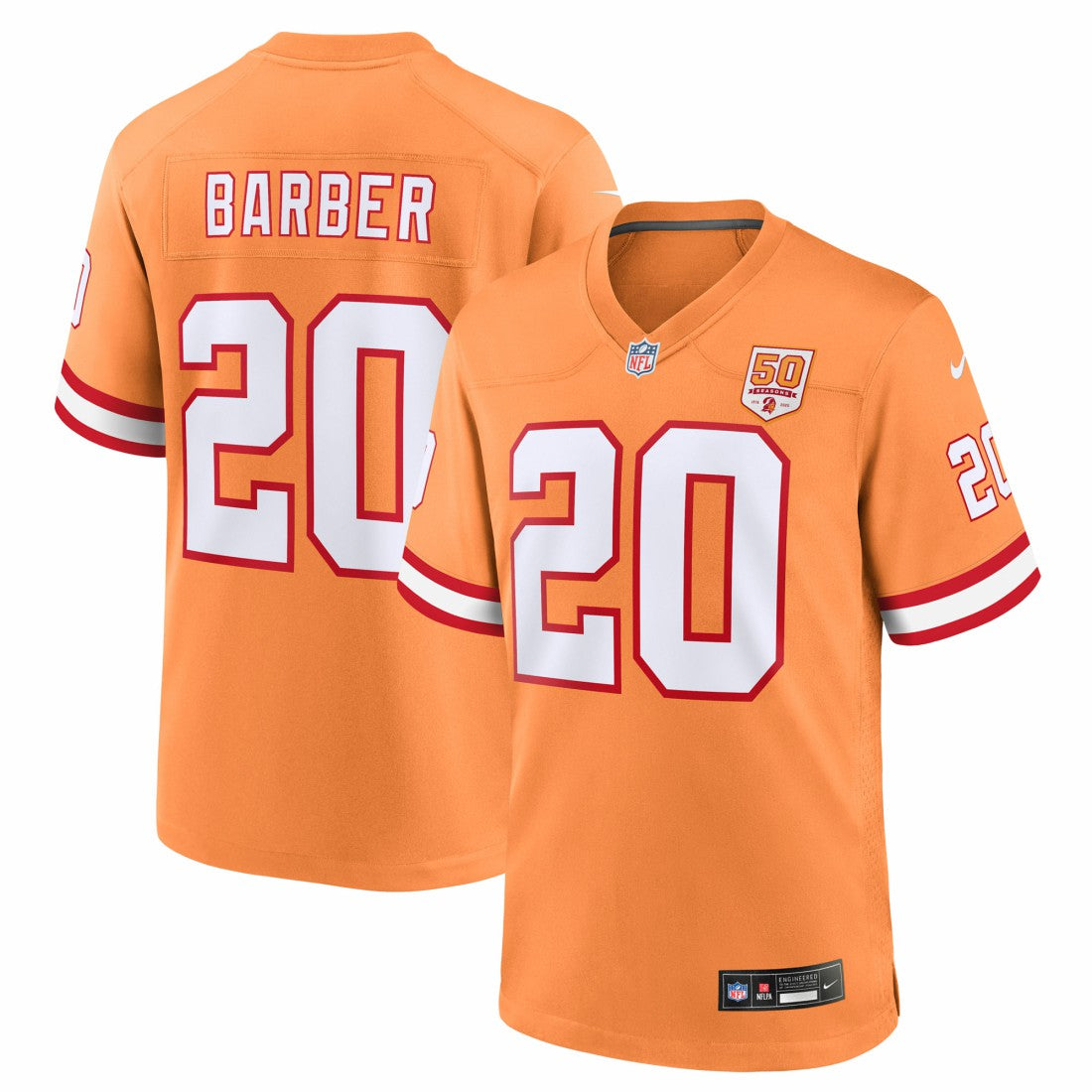 Ronde Barber  50th Season Game Jersey - Tampa Bay Buccaneers