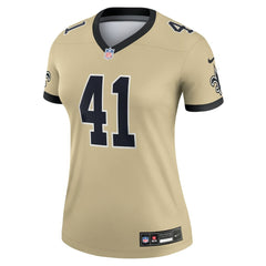 Alvin Kamara  Women's Gameday Golds Alternate Legend Player Performance Top - New Orleans Saints