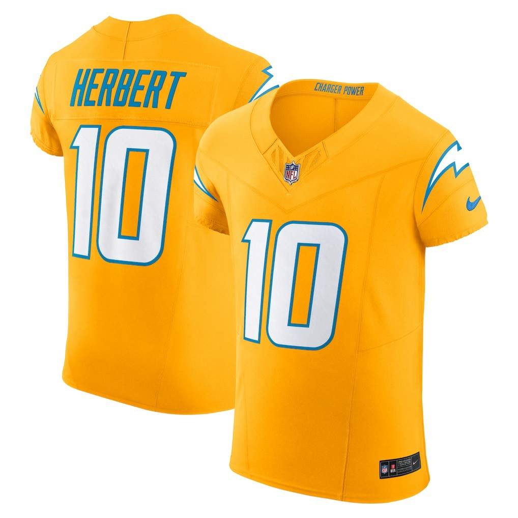 Justin Herbert  Alternate Charger Power Vapor F.U.S.E. Elite Jersey - Los Angeles Chargers