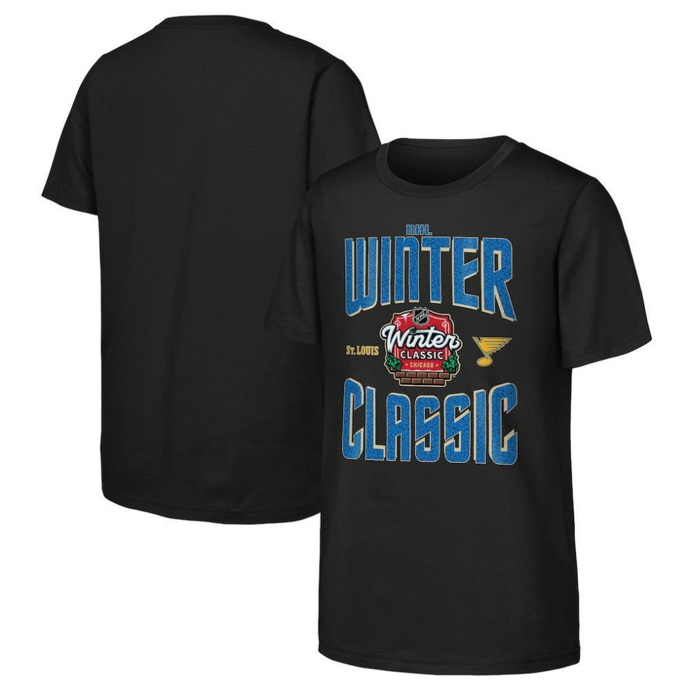 NHL Black St. Louis Blues Youth 2025 NHL Winter Classic Game Day T-Shirt