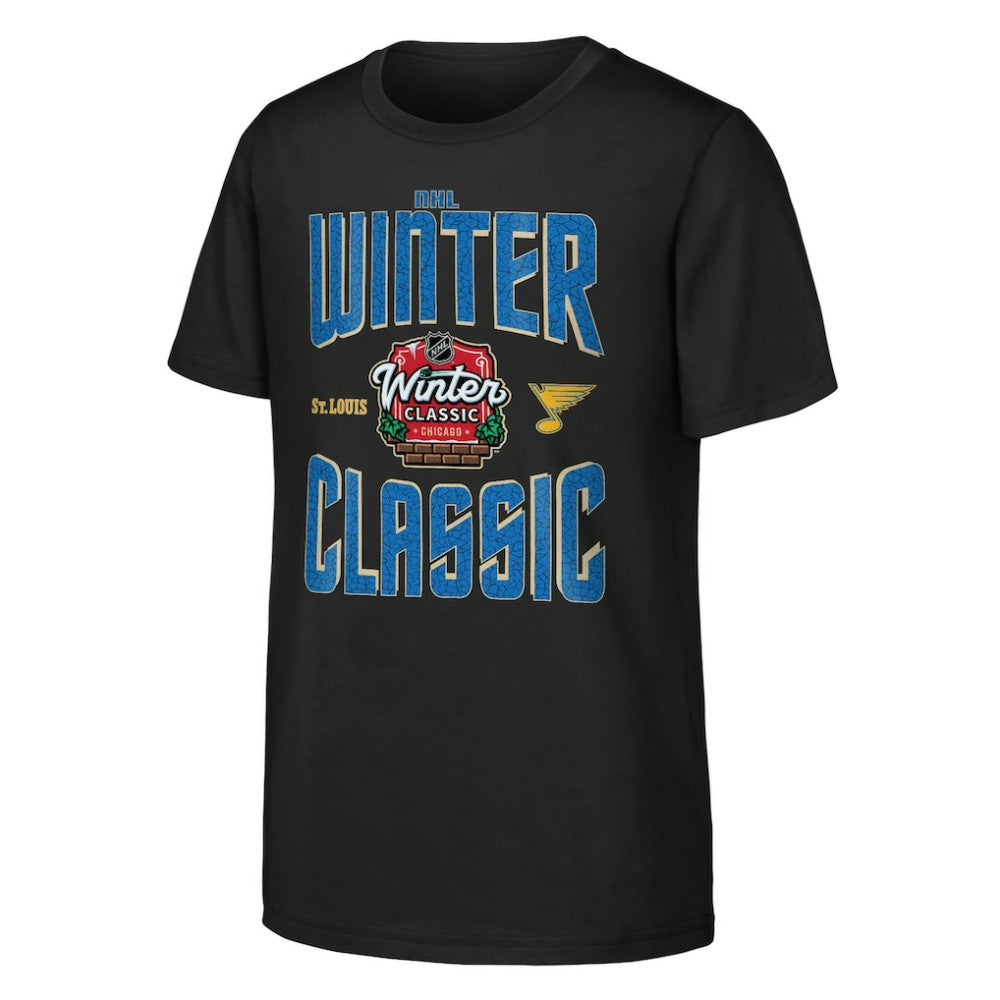 NHL Black St. Louis Blues Youth 2025 NHL Winter Classic Game Day T-Shirt