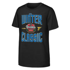 NHL Black St. Louis Blues Youth 2025 NHL Winter Classic Game Day T-Shirt