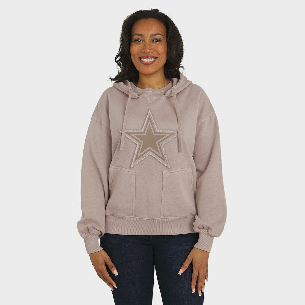 WEAR by Erin Andrews Women's Washed Pullover Crewdie - Dallas Cowboys