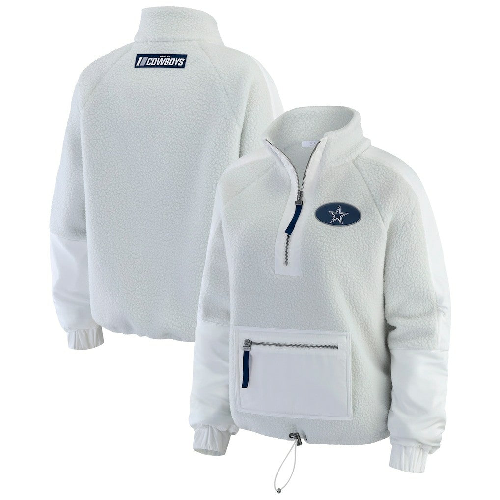 WEAR by Erin Andrews Women's Polar Fleece Half-Zip Jacket - Dallas Cowboys