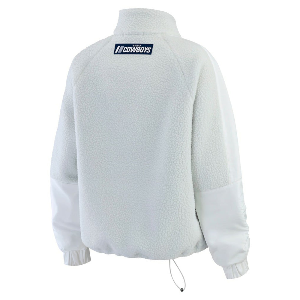 WEAR by Erin Andrews Women's Polar Fleece Half-Zip Jacket - Dallas Cowboys