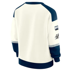 WEAR by Erin Andrews Women's Racing Crew V-Neck Sweatshirt - Dallas Cowboys