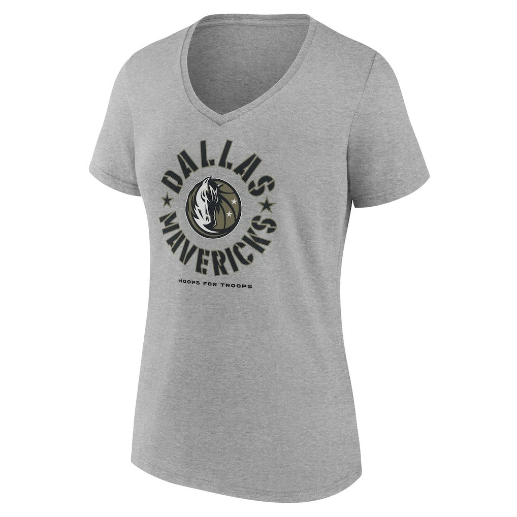 NBA Dallas Mavericks Women's Hoops for Troops V-Neck T-Shirt sale