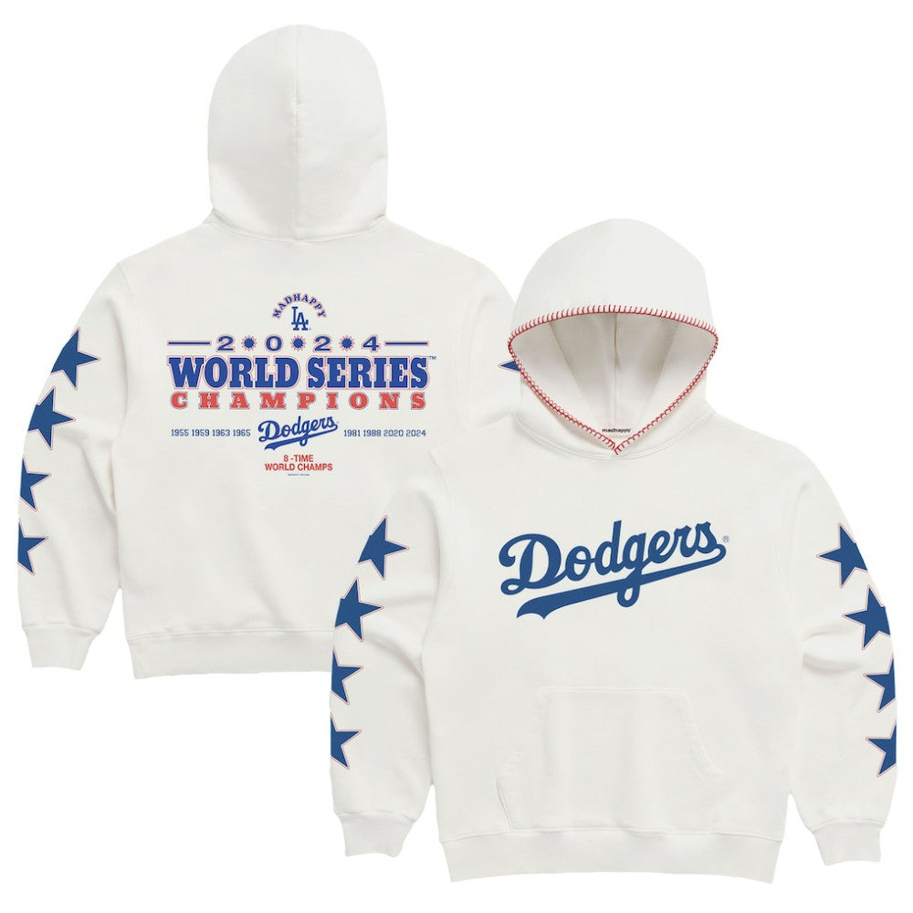 MLB Los Angeles Dodgers Madhappy 2024 World Series Champions Star Pullover Hoodie