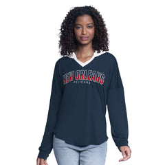NBA New Orleans Pelicans G-III 4Her by Carl Banks Women's Bench Player Oversized Long Sleeve Hooded Top