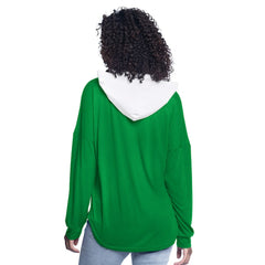 NBA Boston Celtics G-III 4Her by Carl Banks Women's Bench Player Oversized Long Sleeve Hooded Top