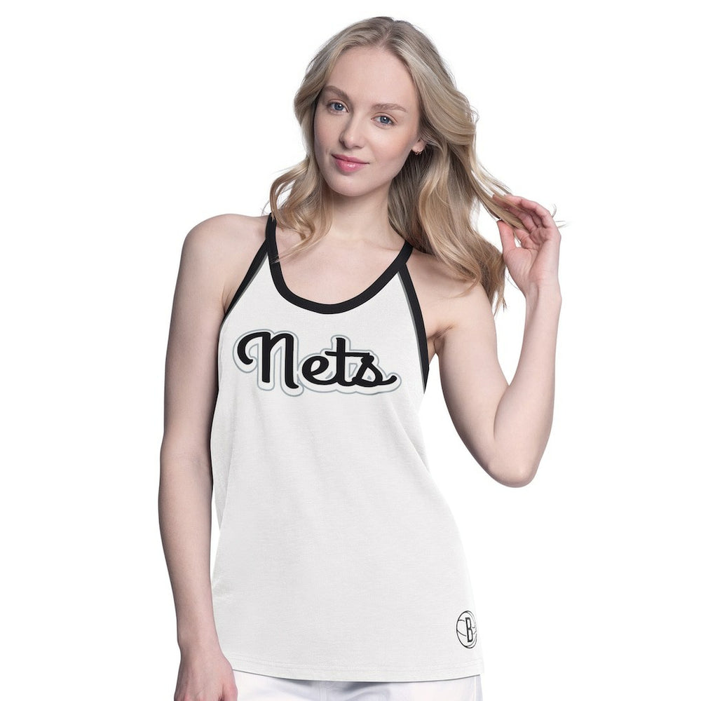 NBA Brooklyn Nets G-III 4Her by Carl Banks Women's Curveball Racerback Scoop Neck Slub Tank Top