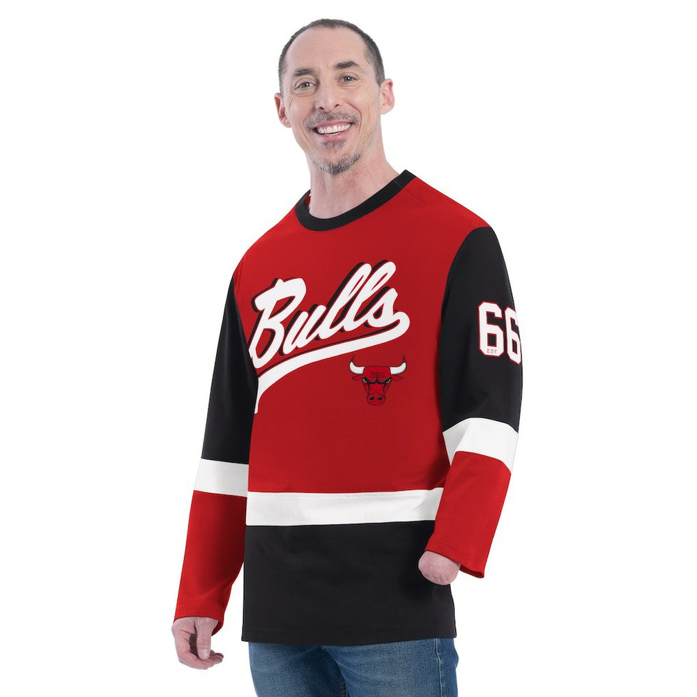 NBA Chicago Bulls G-III Sports by Carl Banks Adaptive Rugby Long Sleeve Top sale