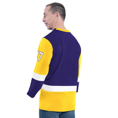 NBA Los Angeles Lakers G-III Sports by Carl Banks Adaptive Rugby Long Sleeve Top