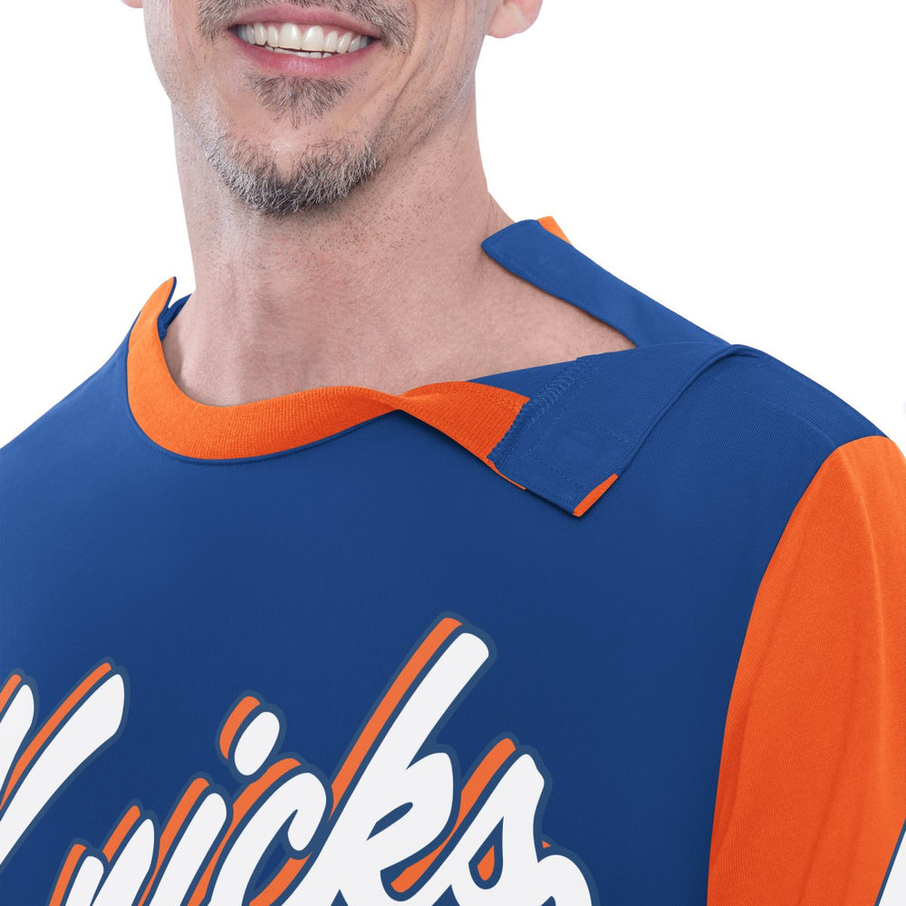 NBA New York Knicks G-III Sports by Carl Banks Adaptive Rugby Long Sleeve Top