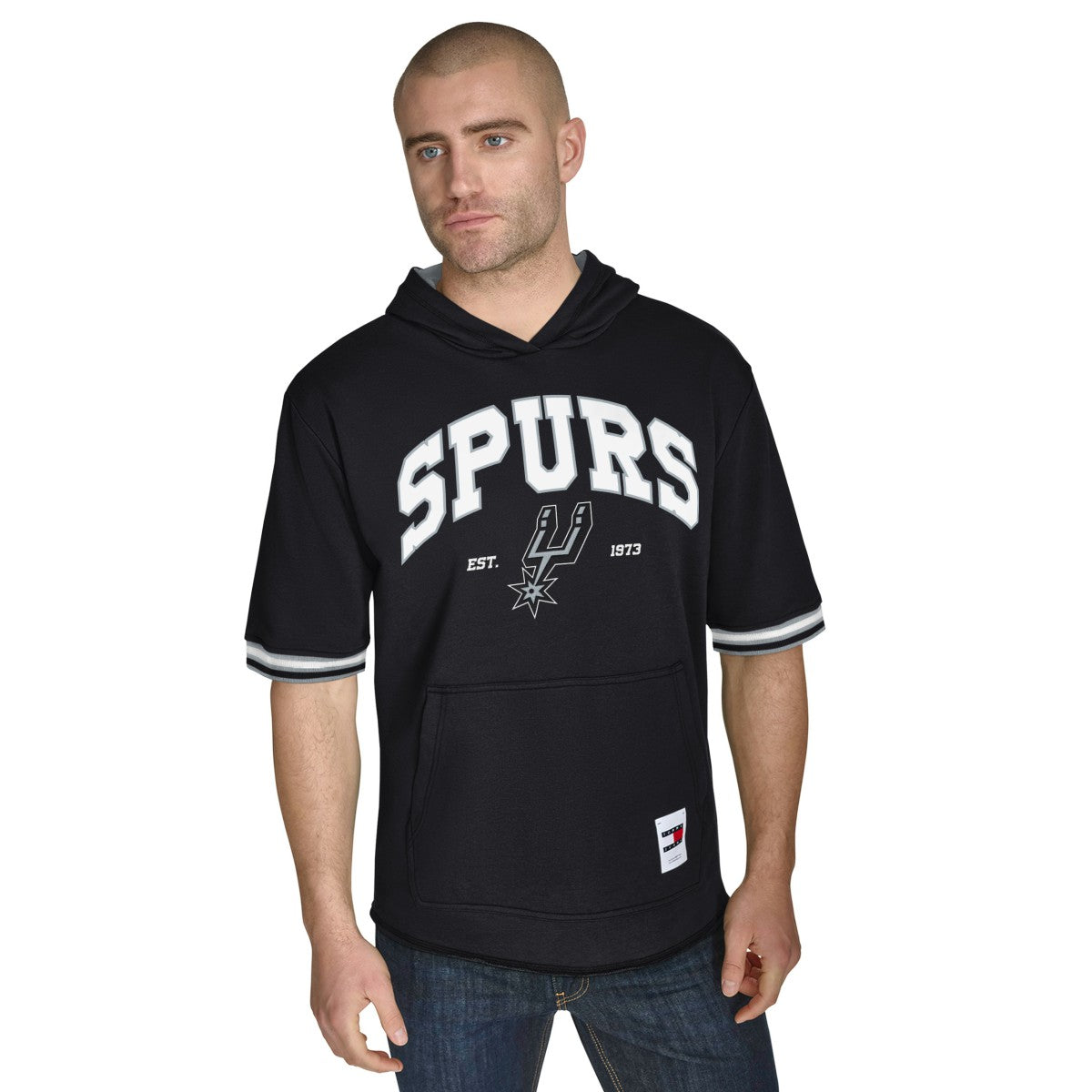 NBA San Antonio Spurs Tommy Jeans Paul French Terry Short Sleeve Pullover Hoodie