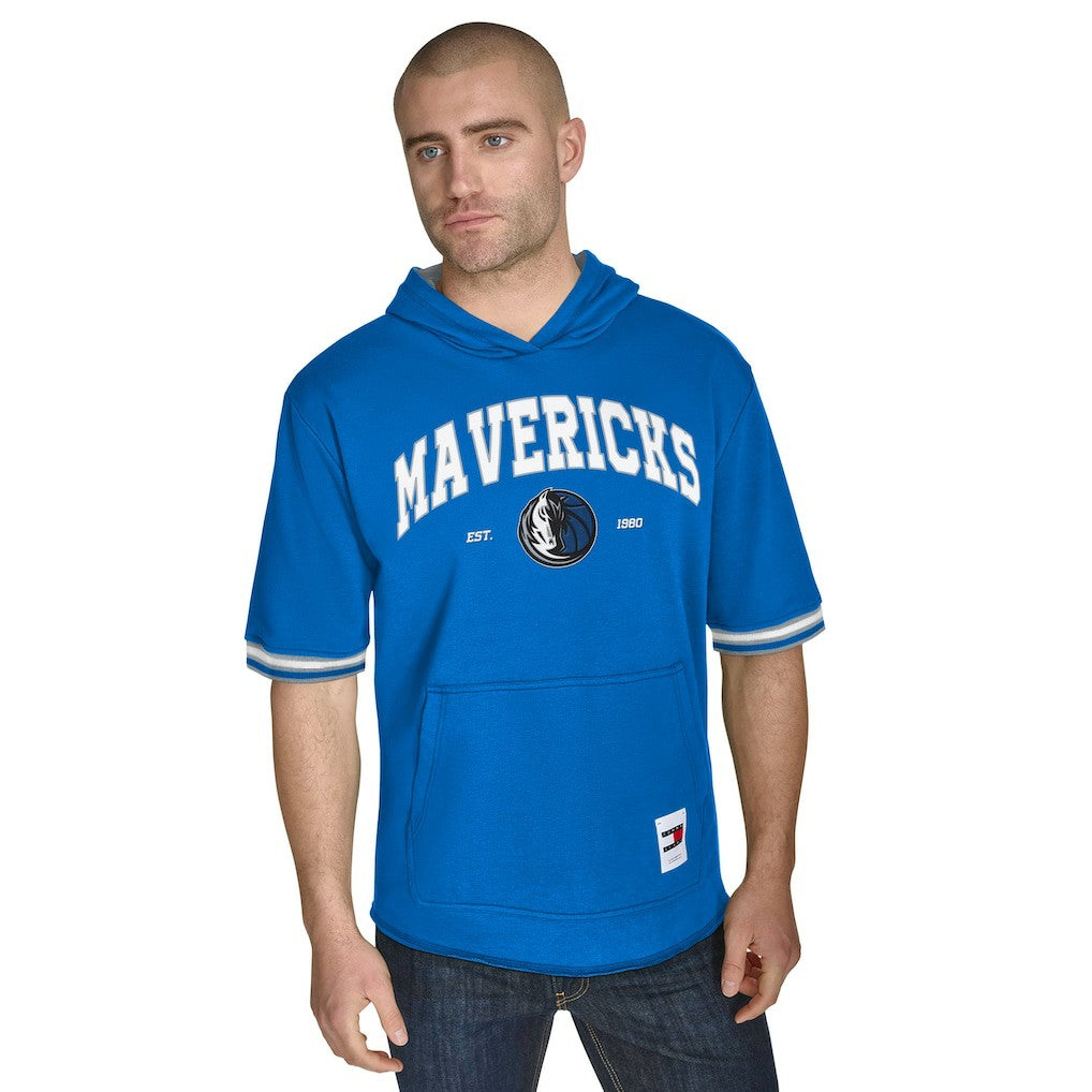 NBA Dallas Mavericks Tommy Jeans Paul French Terry Short Sleeve Pullover Hoodie sale