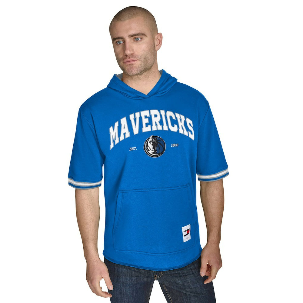 NBA Dallas Mavericks Tommy Jeans Paul French Terry Short Sleeve Pullover Hoodie sale