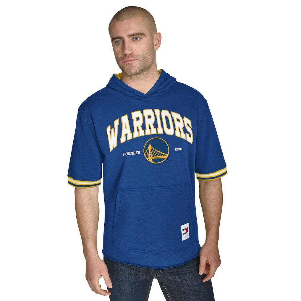 NBA Golden State Warriors Tommy Jeans Paul French Terry Short Sleeve Pullover Hoodie sale
