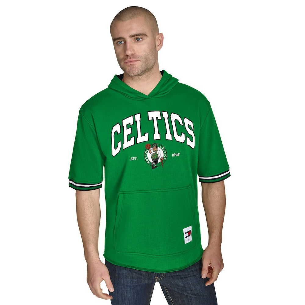 NBA Boston Celtics Tommy Jeans Paul French Terry Short Sleeve Pullover Hoodie