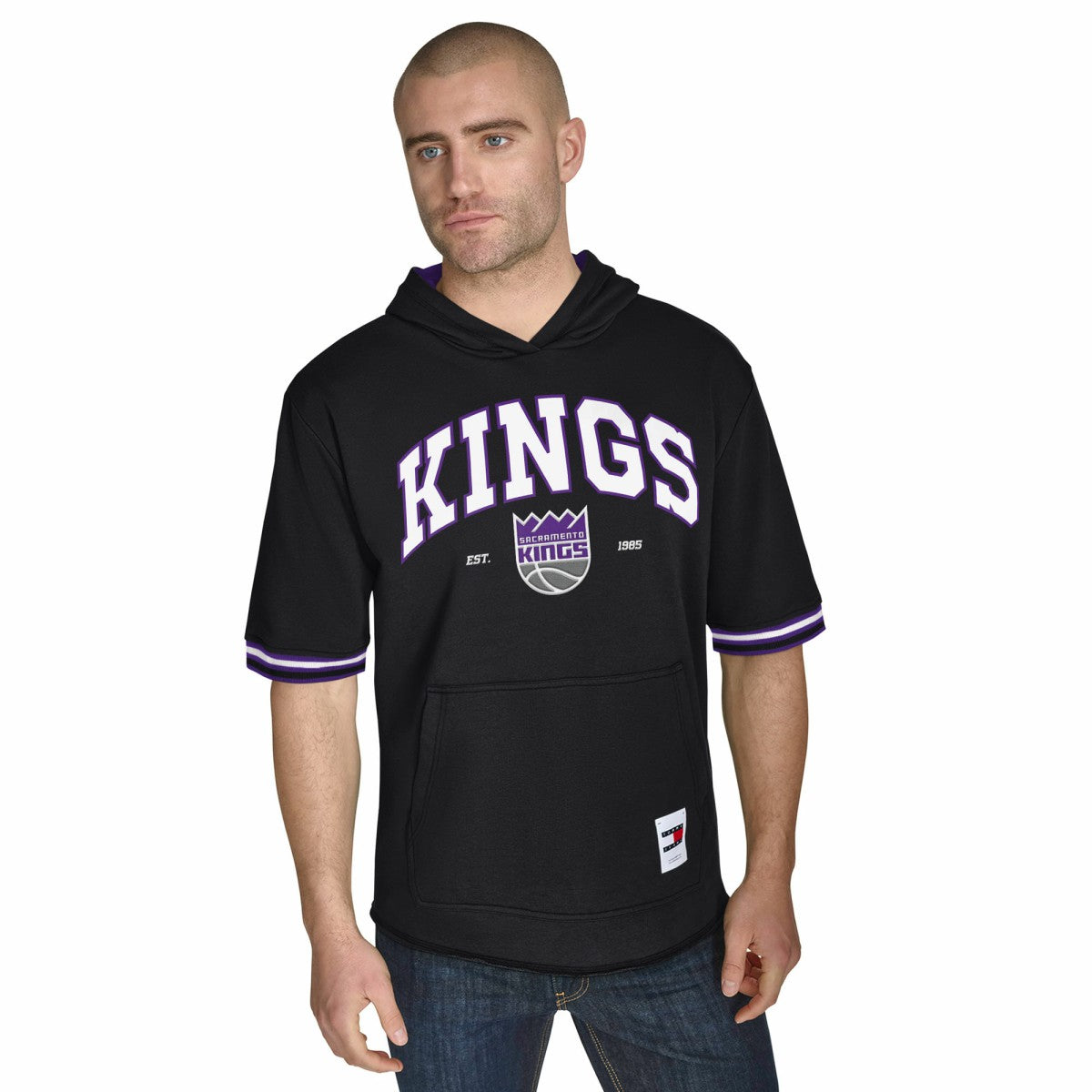 NBA Sacramento Kings Tommy Jeans Paul French Terry Short Sleeve Pullover Hoodie