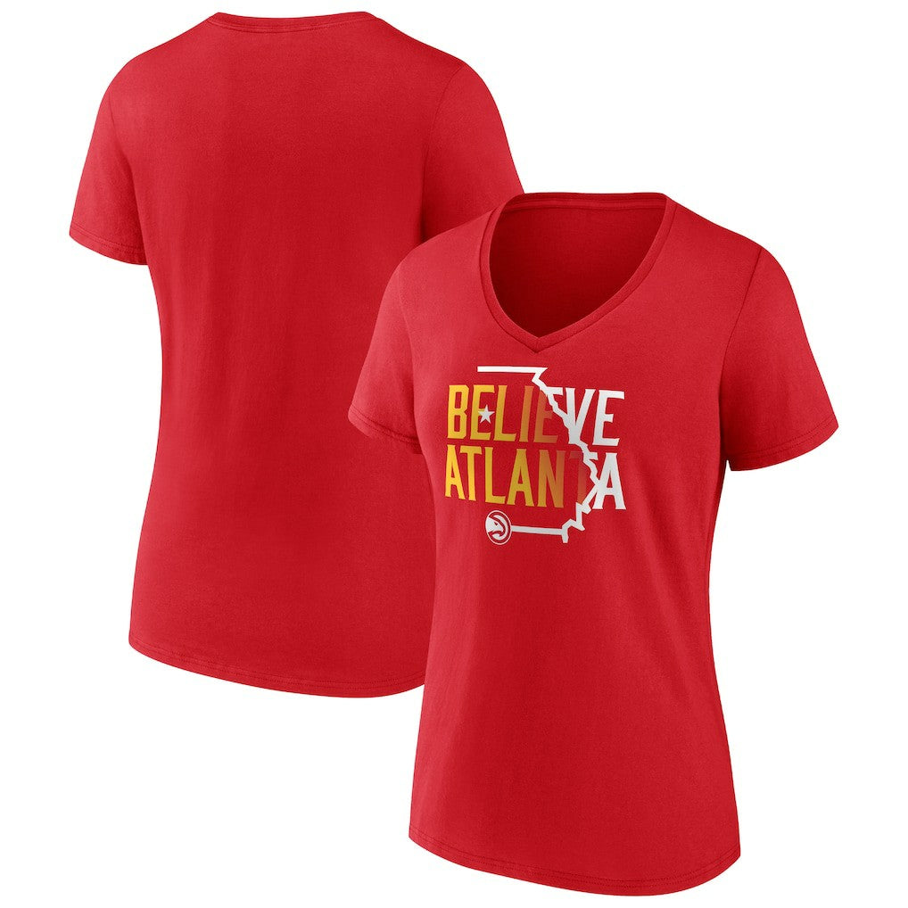 NBA Atlanta Hawks Women's Team Pride V-Neck T-Shirt