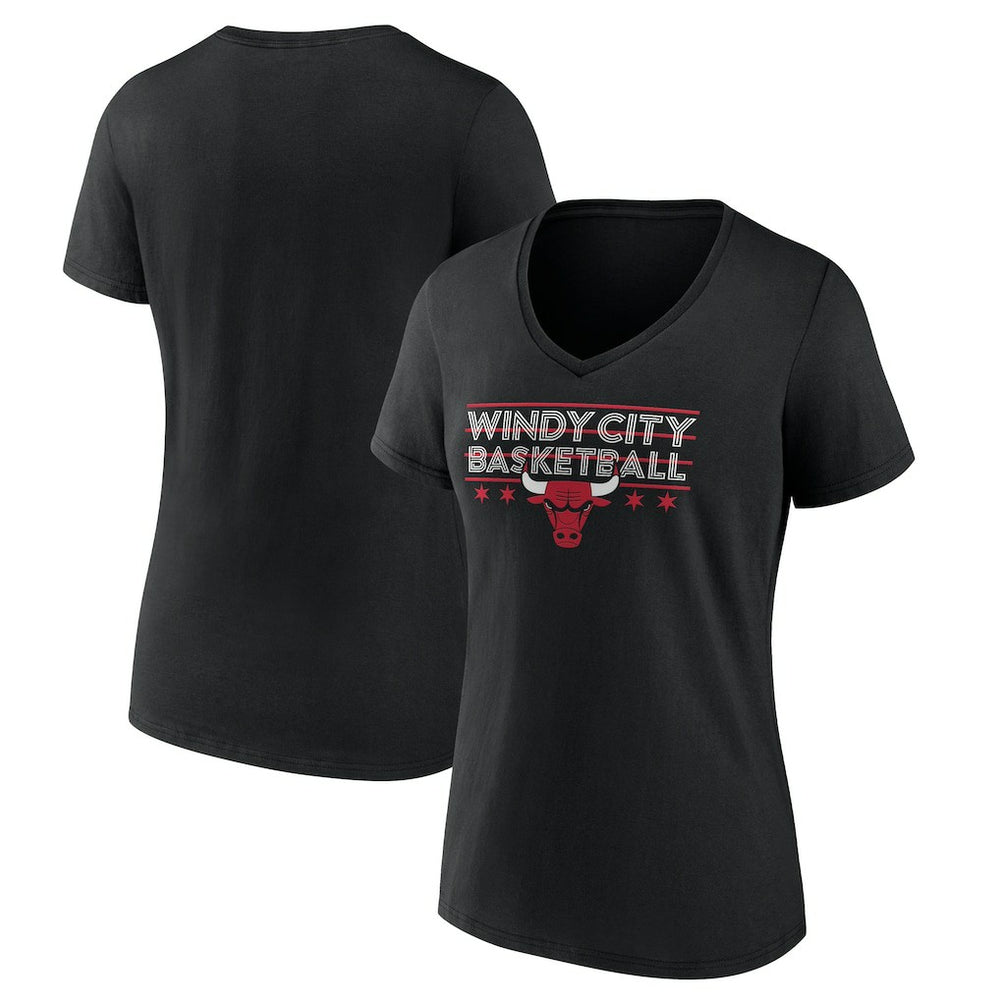NBA Chicago Bulls Women's Core Hometown Launch V-Neck T-Shirt sale