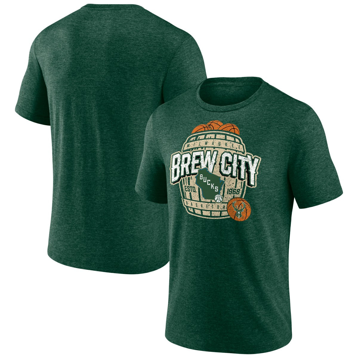 NBA Milwaukee Bucks Announcer Tri-Blend T-Shirt