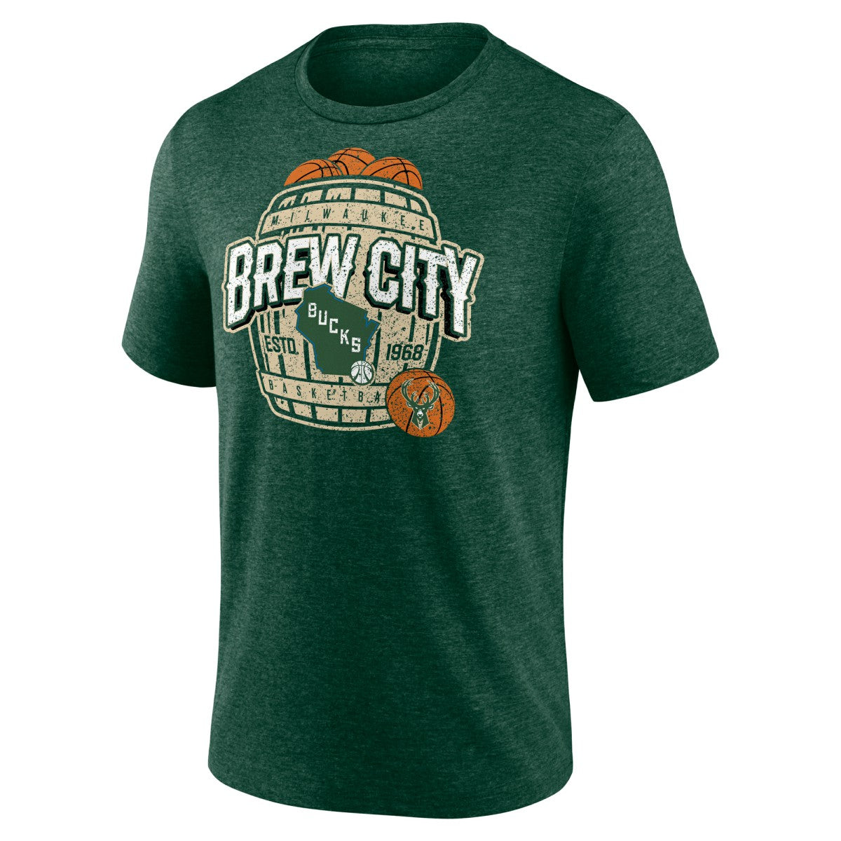 NBA Milwaukee Bucks Announcer Tri-Blend T-Shirt