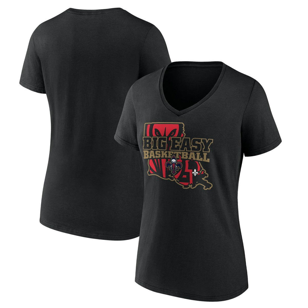 NBA New Orleans Pelicans Women's Core Hometown Launch V-Neck T-Shirt