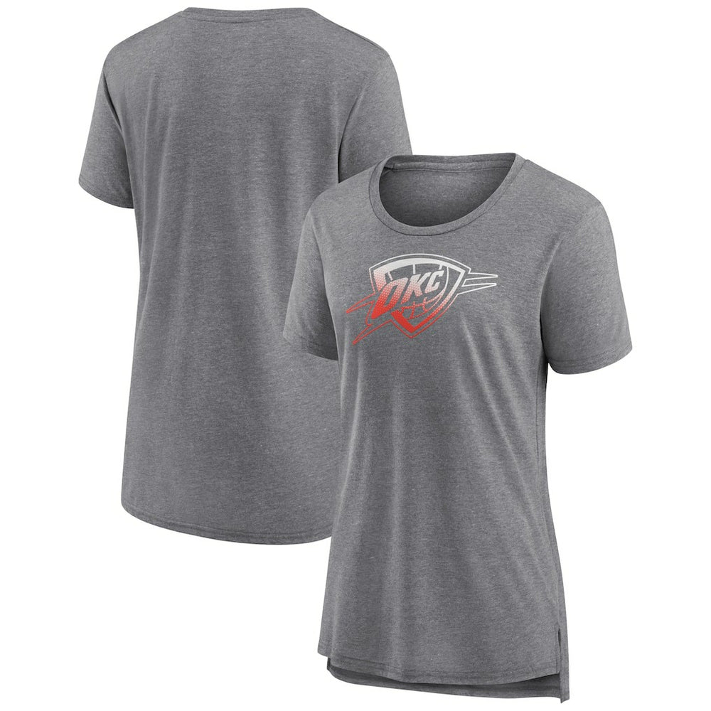 NBA Oklahoma City Thunder Women's Gradient Logo Tri-Blend T-Shirt