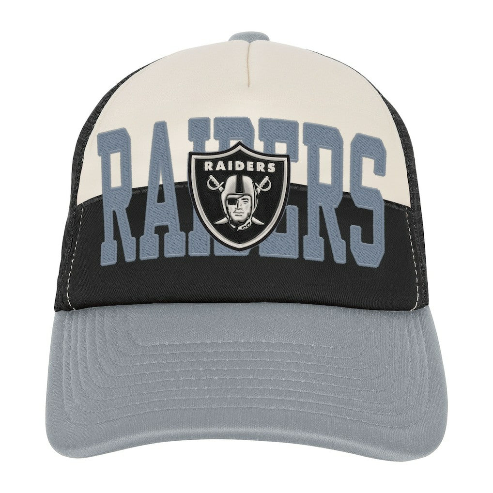 Youth Modern Fan Trucker Adjustable Hat - Las Vegas Raiders