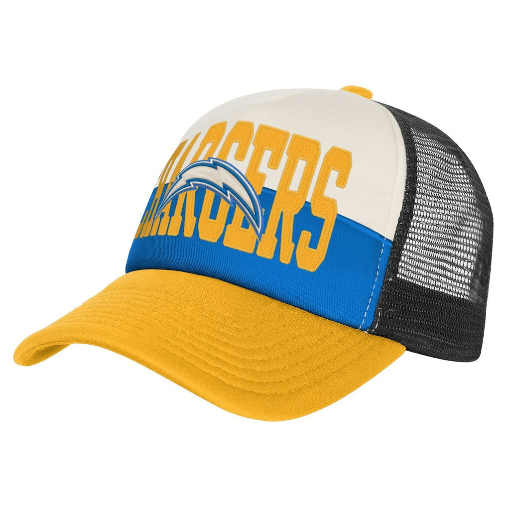 Youth Modern Fan Trucker Adjustable Hat - Los Angeles Chargers