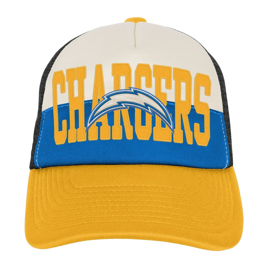 Youth Modern Fan Trucker Adjustable Hat - Los Angeles Chargers