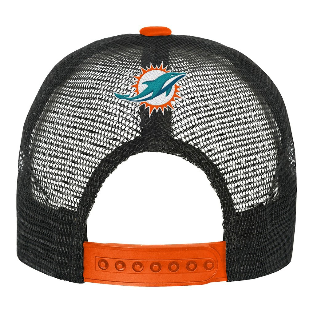 Youth Modern Fan Trucker Adjustable Hat - Miami Dolphins