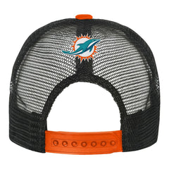 Youth Modern Fan Trucker Adjustable Hat - Miami Dolphins