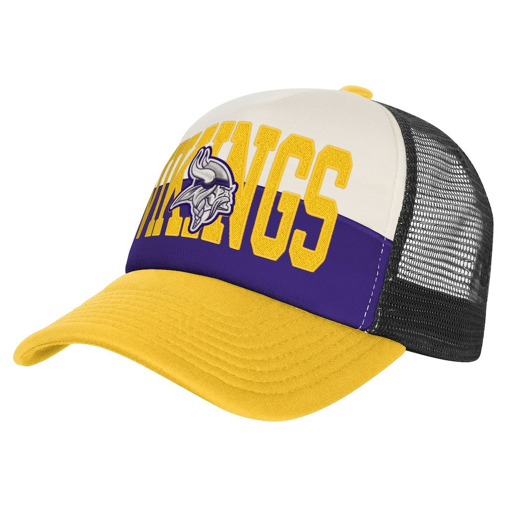 Youth Modern Fan Trucker Adjustable Hat - Minnesota Vikings