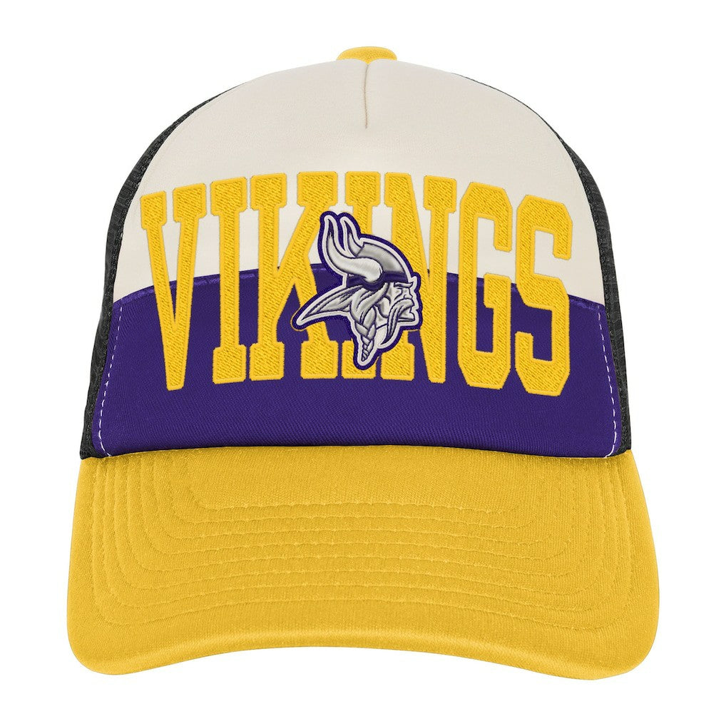 Youth Modern Fan Trucker Adjustable Hat - Minnesota Vikings