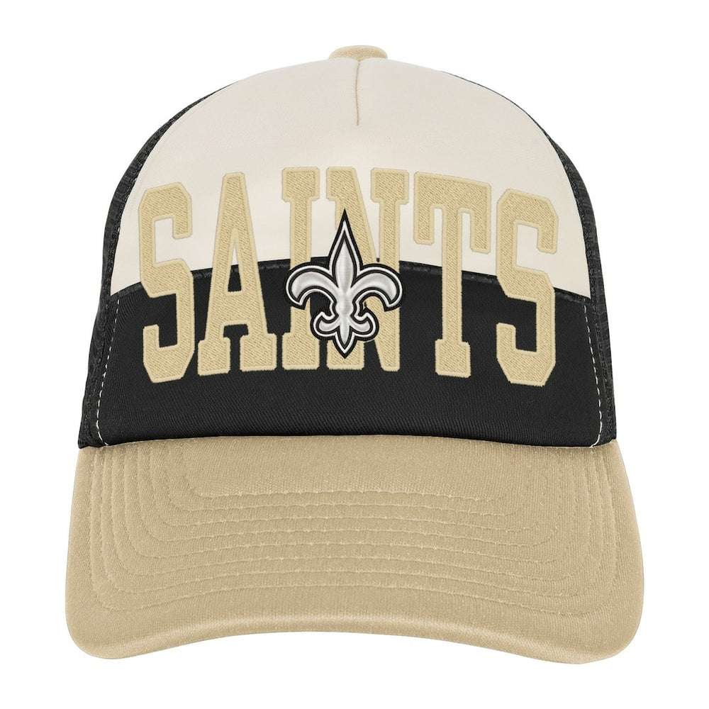 Youth Modern Fan Trucker Adjustable Hat - New Orleans Saints