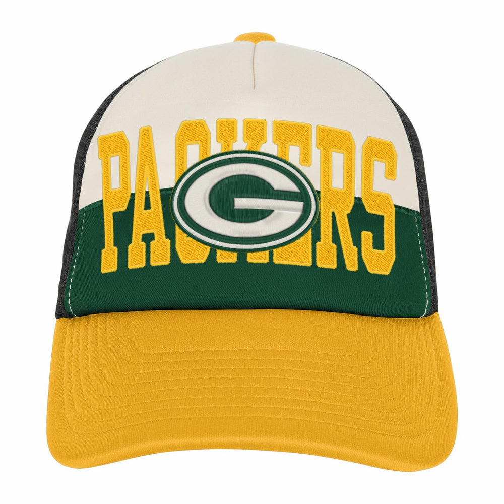 Youth Modern Fan Trucker Adjustable Hat - Green Bay Packers