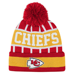 Outerstuff Youth Go Fast Cuffed Knit Hat with Pom - Kansas City Chiefs