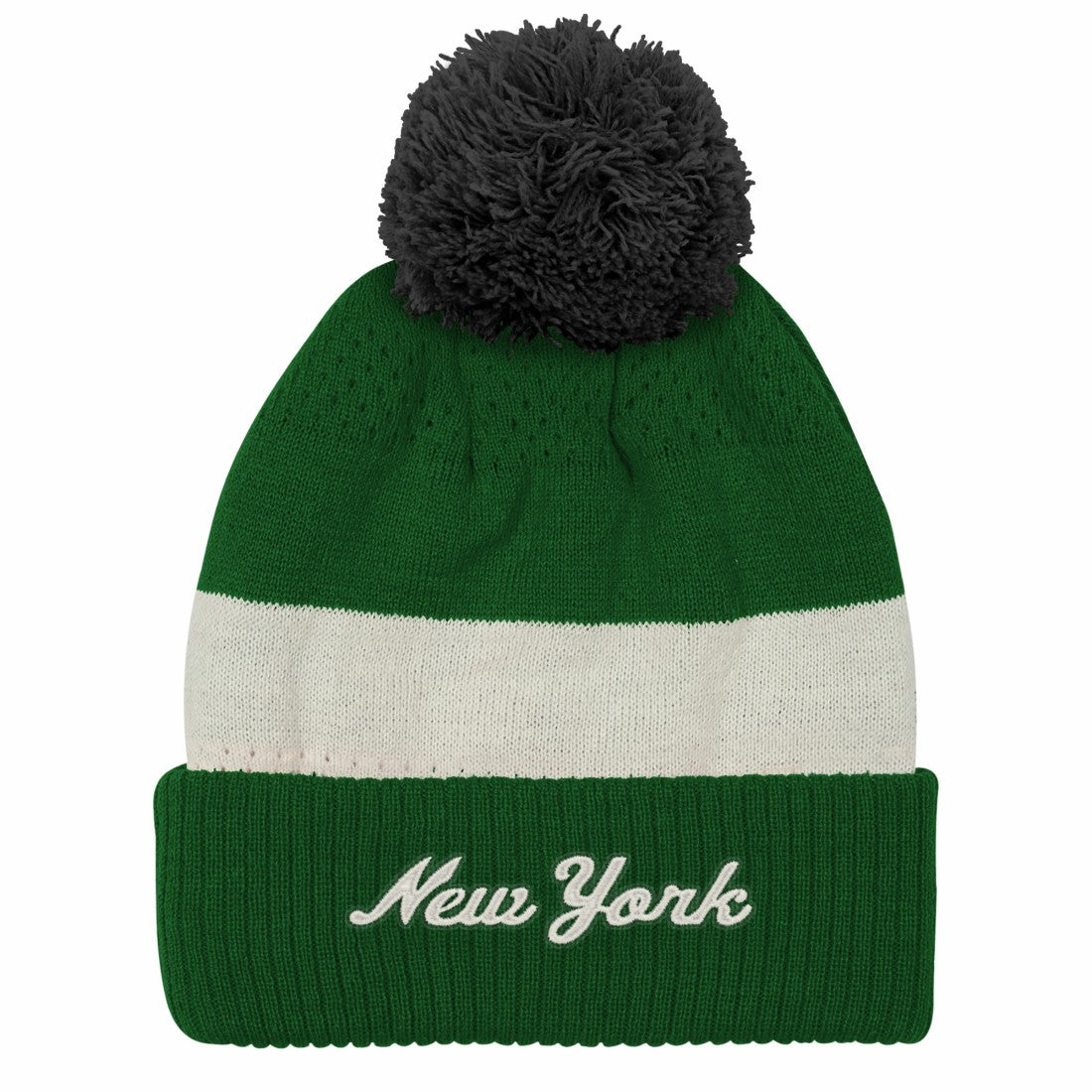 Outerstuff Youth Modern Fan Cuffed Knit Hat with Pom - New York Jets